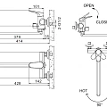 Смеситель для ванны с душем Bravat Eler F6191238CP-01L-RUS хром