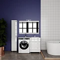 Тумба с раковиной Style Line Даллас ЛЕОН 120 напольная, правая, белый глянец