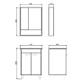 Тумба с раковиной Comforty Клеон 60Н 00-00003149CF белый / дуб дымчатый