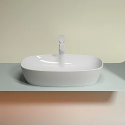 Раковина накладная Ceramica nova Element 600*380*138мм CN6049 белая глянец