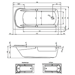 Акриловая ванна Riho Future XL 190x90 B075001005 белая глянцевая