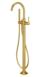 Напольный смеситель для ванны с душем Cezares ECO-VDP-BORO золото