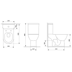 Унитаз-компакт Damixa Luna DX46C8600SC белый глянец