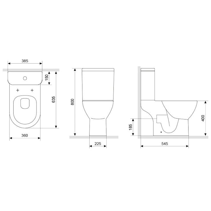 Унитаз-компакт Damixa Luna DX46C8600SC белый глянец