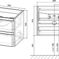 Тумба с раковиной Vincea Vico 60 белая глянцевая