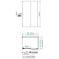 Душевой уголок Wasserkraft Dill 140x100см 61S37 профиль черный матовый, стекло прозрачное