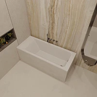 Ванна из искусственного камня Veconi Solita 150x70 SLT15070 белая глянцевая