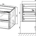 Тумба с раковиной Vincea Paola 100 темный дуб