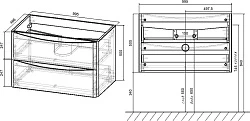 Тумба с раковиной Vincea Paola 100 темный дуб