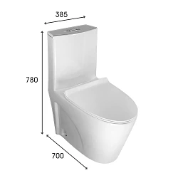 Унитаз-моноблок SensPa JCL-2106 белый глянец