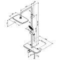 Душевая стойка Damixa Merkur 940730300 черная матовая