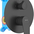 Смеситель для ванны с душем Aquatek Бетта AQ1146MB с внутренней частью, матовый черный