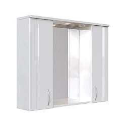 Зеркальный шкаф подвесной SanStar Вольга 80 для ванной комнаты белый