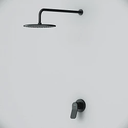 Смеситель для душа, верхний душ с держателем AM.PM X-Joy FB85A2R002 чёрный