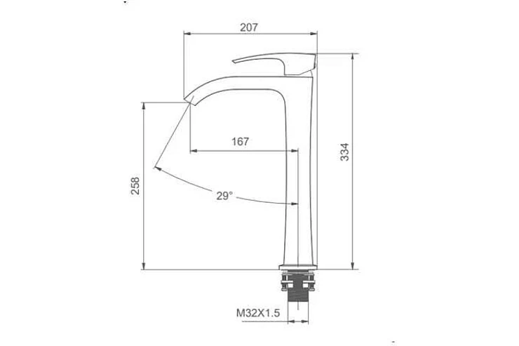 Смеситель для раковины Gappo G1007-86 черный матовый