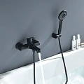 Смеситель для ванны с душем Aquatek Оберон AQ1249MB черный матовый