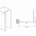 Душевая перегородка ABBER Immer Offen 100см AG66100B профиль черный, стекло прозрачное