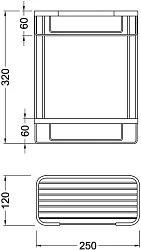 Полка Timo Nelson 150083/00 2-ярусная, хром