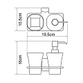 Дозатор Wasserkraft Leine K-5089 со стаканом, хром