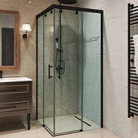 Душевое ограждение Gutewetter 100*110 SLIDE RECTAN GK-864 черный