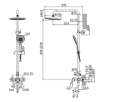 Душевая стойка ARROW AG3309CP хром