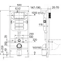 Система инсталляции для унитазов Ceramica Nova Envision Flat CN1002CH с кнопкой хром