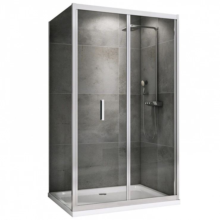 Душевой уголок ABBER Sonnenstrand 100x90см AG07100-S90 профиль хром, стекло прозрачное