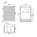 Тумба под раковину Sancos Folk Floor 60 FL60FGS напольная, Grey soft