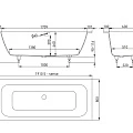 Ванна из искусственного камня Salini ORLANDA 191x80 встраиваемая 103211MRF белая матовая