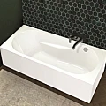Акриловая ванна Riho Lazy 170x75 Plug & Play B079005005 правая, белая глянцевая