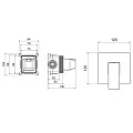 Смеситель для душа Aquatek Либра AQ1666CR с внутренней частью, хром