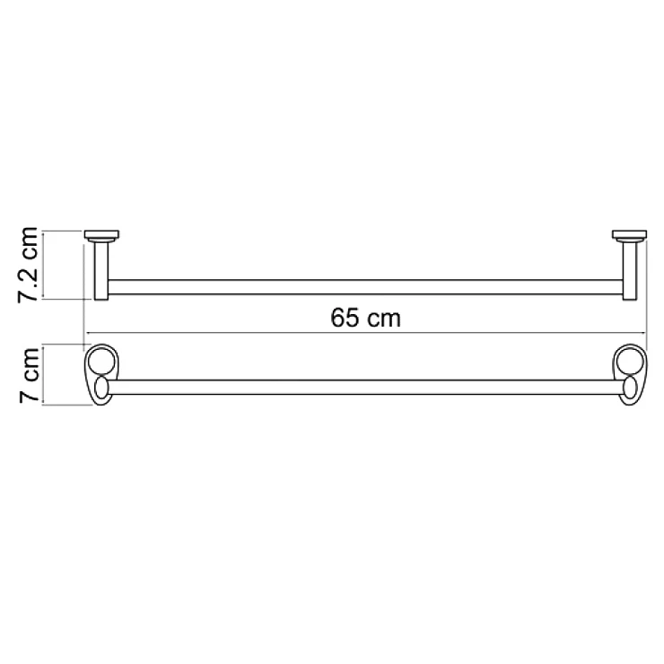 Полотенцедержатель Wasserkraft Main K-9230 хром