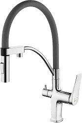 Смеситель для кухни Lemark Comfort LM3074C-Gray серый / хром