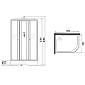 Душевая кабина Niagara Eco 120х80см NG-3324-14L профиль серебро
