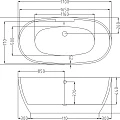 Акриловая ванна ESBANO Rome-SM 170x80 ESVAROMESM белая глянцевая