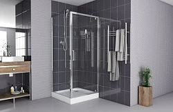 Душевой уголок Bravat Drop 90x90см BS090.2110 профиль хром, стекло прозрачное