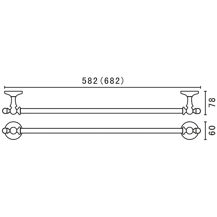 Полотенцедержатель Art&Max Antic Crystal AM-E-2624SJ-Do золото