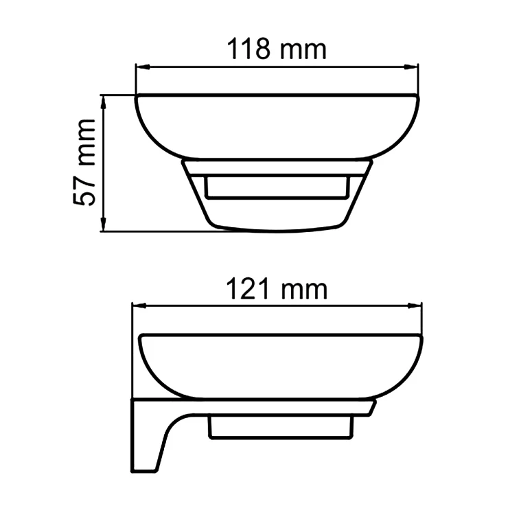 Мыльница Wasserkraft Wiese K-8929 черная матовая