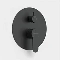 Душевой комплект BERGES VENTAS 2R BLACK с внутренней частью, черный матовый