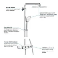 Душевая стойка Grohe Euphoria SmartControl 310 Duo с термостатом 26507LS0 белая луна
