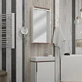 Зеркало Aquaton Бэлла 46 1A221702BBAZ0 белый / светлое дерево