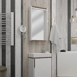 Зеркало Aquaton Бэлла 46 1A221702BBAZ0 белый / светлое дерево
