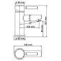 Смеситель для раковины Wasserkraft Main 4103 Thermo хром