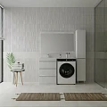 Тумба с раковиной Style Line Даллас 110 напольная, левая, белый глянец