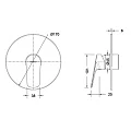 Смеситель встраиваемый для душа Bravat Rhein PB8429564BW-ENG черный