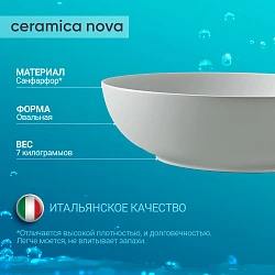 Раковина накладная Ceramica Nova Element CN6017MW белая матовая