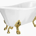 Акриловая ванна Artemis Ottovia 170x75 1.05.407.007.01.3.28 белая глянцевая, ножки золото