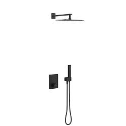 Душевой комплект Excellent Krotos Black AREX.SET.8045BL с внутренней частью, черный