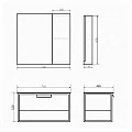 Тумба с раковиной Comforty Бонн 75 00-00001948CF дуб дымчатый