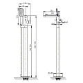 Напольный смеситель для ванны с душем Bravat Gina F665104C-B3-ENG хром